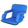 Epetlover Portable Foldable 5 Positions Adjustable Water Resistant Stadium Bleacher Seat with Cushion, Arms and Back Support (Blue) view 1