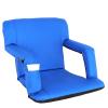 Epetlover Portable Foldable 5 Positions Adjustable Water Resistant Stadium Bleacher Seat with Cushion, Arms and Back Support (Blue) view 2