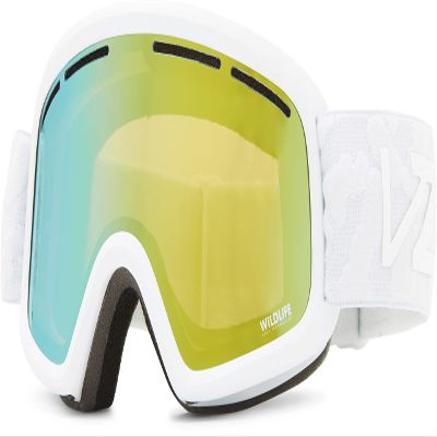 VonZipper Kids Trike Snowboard Goggles - White Met/Gold Chrome/One Size