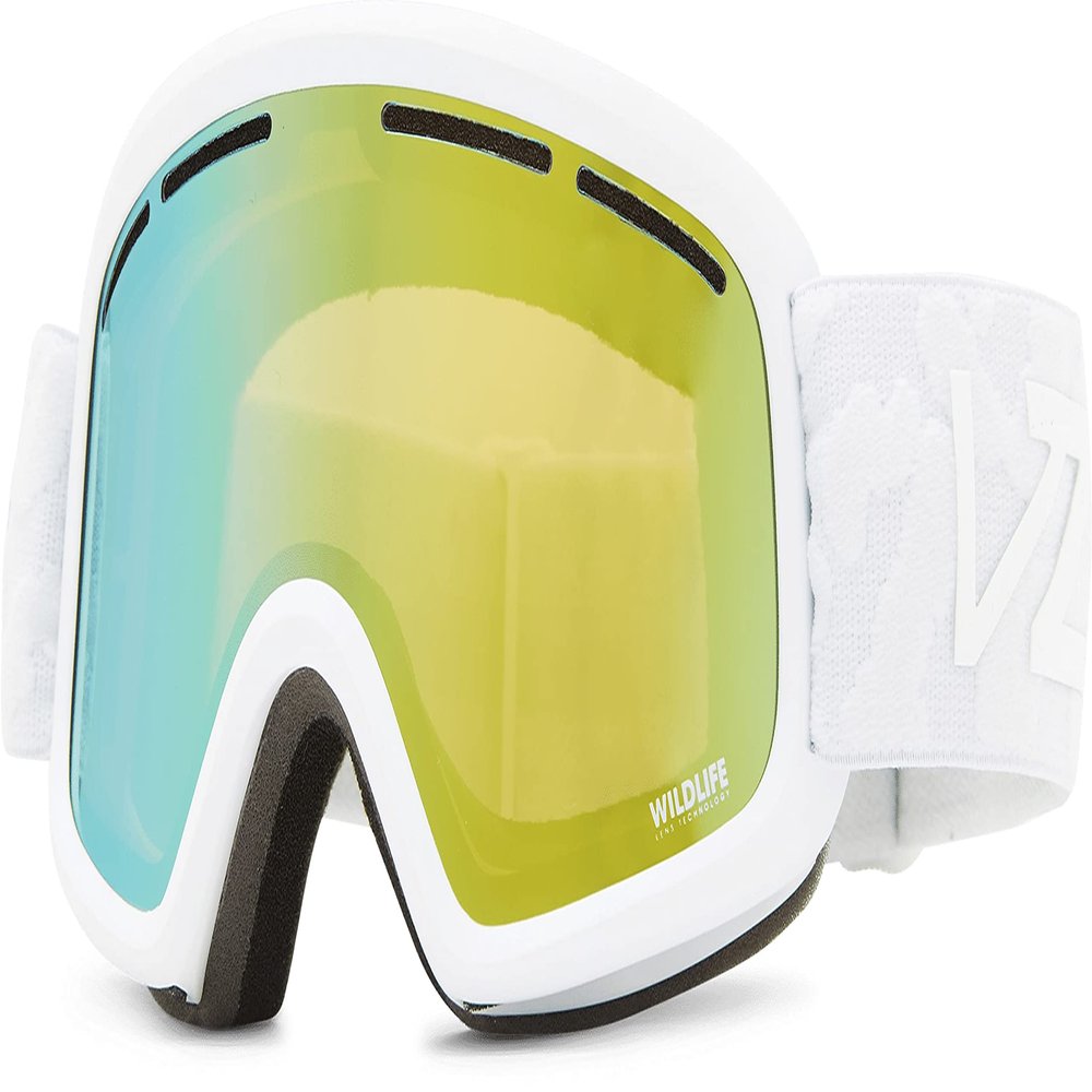VonZipper Kids Trike Snowboard Goggles - White Met/Gold Chrome/One Size