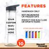 DISCOUNT PROMOS Custom Plastic Bottles with Drink Spout 22 oz. Set of 10, Personalized Bulk Pack - Great for Gym, Hiking, Cycling, Camping, Backpacking, School - Clear view 2
