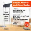 DISCOUNT PROMOS Custom Plastic Bottles with Drink Spout 22 oz. Set of 10, Personalized Bulk Pack - Great for Gym, Hiking, Cycling, Camping, Backpacking, School - Clear view 4