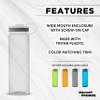 DISCOUNT PROMOS Wide Mouth Water Bottles 26 oz. Set of 10, Bulk Pack - BPA Free, Great for Gym, Camping, Backpacking, School - Clear view 2