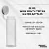 DISCOUNT PROMOS Wide Mouth Water Bottles 26 oz. Set of 10, Bulk Pack - BPA Free, Great for Gym, Camping, Backpacking, School - Clear view 3