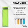 DISCOUNT PROMOS Wide Mouth Water Bottles 26 oz. Set of 10, Bulk Pack - BPA Free, Great for Gym, Camping, Backpacking, School - Lime Green view 2
