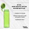 DISCOUNT PROMOS Wide Mouth Water Bottles 26 oz. Set of 10, Bulk Pack - BPA Free, Great for Gym, Camping, Backpacking, School - Lime Green view 3