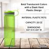 DISCOUNT PROMOS Wide Mouth Water Bottles 26 oz. Set of 10, Bulk Pack - BPA Free, Great for Gym, Camping, Backpacking, School - Lime Green view 4
