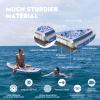 Ciays Inflatable Paddle Board with SUP Accessories of Backpack, 1 Fins, 2 Bags, Leash, Adjustable Paddles, Waterproof Bag, and Hand Pump, 105x30x6 Stand Up Paddleboard view 3