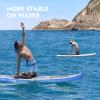 Ciays Inflatable Paddle Board with SUP Accessories of Backpack, 1 Fins, 2 Bags, Leash, Adjustable Paddles, Waterproof Bag, and Hand Pump, 105x30x6 Stand Up Paddleboard view 4