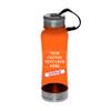 DISCOUNT PROMOS 10 Sports Bottles with Twist Lid Set, 23 oz. - Customizable Text, Logo - Metallic Base, BPA Free - Orange view 1