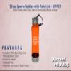 DISCOUNT PROMOS 10 Sports Bottles with Twist Lid Set, 23 oz. - Customizable Text, Logo - Metallic Base, BPA Free - Orange view 2