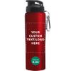 DISCOUNT PROMOS Custom Sicilia Stainless Steel Sports Bottles 27 oz. Set of 6/12/24 Personalized Bulk Pack Non Insulated Great for Gym Hiking Cycling - Red view 1