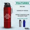 DISCOUNT PROMOS Custom Sicilia Stainless Steel Sports Bottles 27 oz. Set of 6/12/24 Personalized Bulk Pack Non Insulated Great for Gym Hiking Cycling - Red view 2