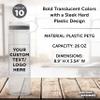 DISCOUNT PROMOS Custom Wide Mouth Water Bottles 26 oz. Set of 10, Personalized Bulk Pack - BPA Free, Great for Gym, Camping, Backpacking, School - Clear view 4