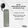 DISCOUNT PROMOS Wide Mouth Water Bottles 26 oz. Set of 10, Bulk Pack - BPA Free, Great for Gym, Camping, Backpacking, School - Smoke view 3