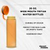 DISCOUNT PROMOS Wide Mouth Water Bottles 26 oz. Set of 10, Bulk Pack - BPA Free, Great for Gym, Camping, Backpacking, School - Orange view 3