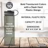 DISCOUNT PROMOS Custom Wide Mouth Water Bottles 26 oz. Set of 10, Personalized Bulk Pack - BPA Free, Great for Gym, Camping, Backpacking, School - Smoke view 4