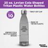 DISCOUNT PROMOS Custom Levian Cola Shaped Plastic Bottles 25 oz. Set of 10, Personalized Bulk Pack - BPA Free, Great for Gym, Hiking, Cycling, Yoga and More - Smoke view 3