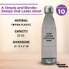DISCOUNT PROMOS Custom Levian Cola Shaped Plastic Bottles 25 oz. Set of 10, Personalized Bulk Pack - BPA Free, Great for Gym, Hiking, Cycling, Yoga and More - Smoke view 4
