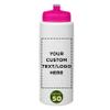 DISCOUNT PROMOS Custom HDPE Plastic Leak-Free Bottles 32 oz. Set of 50, Personalized Bulk Pack - BPA Free, Great for Gym, Camping, Backpacking, School - Neon Pink view 1