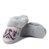 Dearfoams Women's Allison Chenille Fairisle Scuff Slipper, Sleet, Small view 2