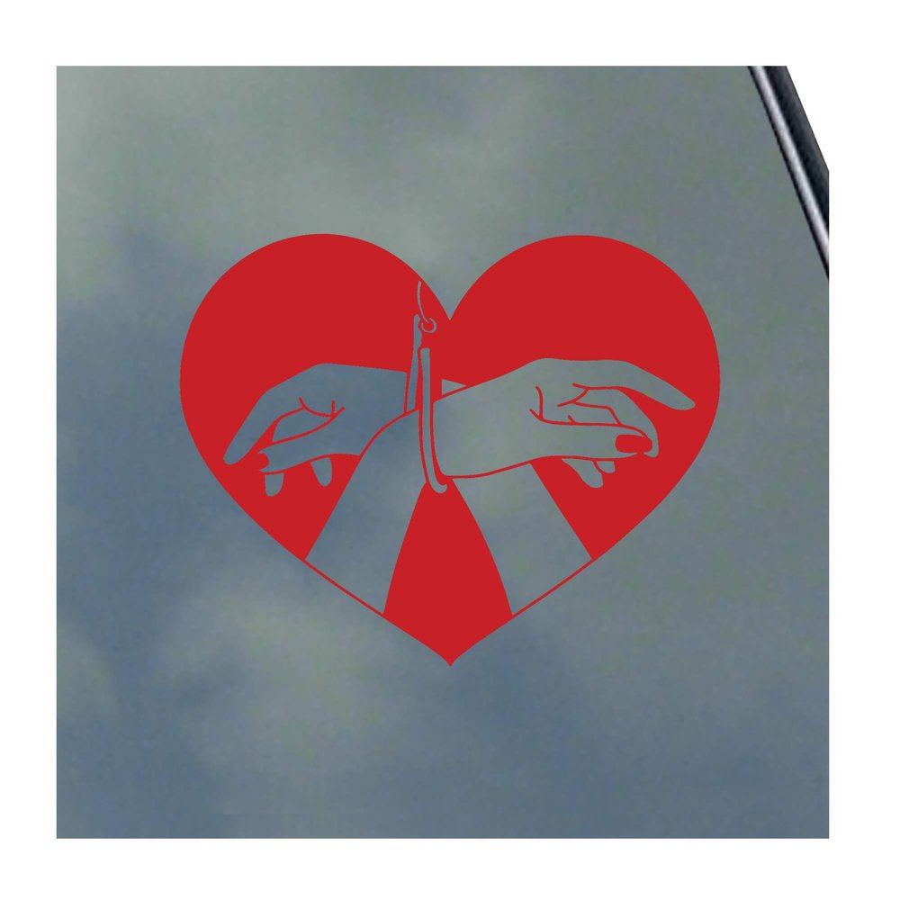 BDSM Heart Vinyl Sticker Decal S&M Kinky Love Master Slave Safe Word