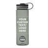 DISCOUNT PROMOS Custom Wide Mouth Water Bottles 26 oz. Set of 100, Personalized Bulk Pack - BPA Free, Great for Gym, Camping, Backpacking, School - Smoke view 1