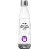 DISCOUNT PROMOS Custom Levian Cola Shaped Plastic Bottles 25 oz. Set of 10, Personalized Bulk Pack - BPA Free, Great for Gym, Hiking, Cycling, Yoga and More - Clear view 1
