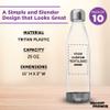 DISCOUNT PROMOS Custom Levian Cola Shaped Plastic Bottles 25 oz. Set of 10, Personalized Bulk Pack - BPA Free, Great for Gym, Hiking, Cycling, Yoga and More - Clear view 4