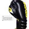 Revgear S4 Sentinel Lace Pro Leather Gel Boxing Gloves | Ridged Wrists for Protection | Multi-Layer Gel Padding (Black, 14 OZ) view 2
