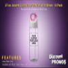 DISCOUNT PROMOS 12 Plastic Water Bottles with Straw Set, 27 oz. - Customizable Text, Logo - Tritan, Accent Cube - Pink view 2