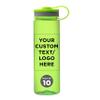 DISCOUNT PROMOS Custom Wide Mouth Water Bottles 26 oz. Set of 10, Personalized Bulk Pack - BPA Free, Great for Gym, Camping, Backpacking, School - Lime Green view 1