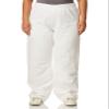 Hanes Women's EcoSmart Open Bottom Leg Sweatpants,White,Large view 3