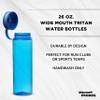 DISCOUNT PROMOS Wide Mouth Water Bottles 26 oz. Set of 10, Bulk Pack - BPA Free, Great for Gym, Camping, Backpacking, School - Blue view 3