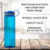 DISCOUNT PROMOS Wide Mouth Water Bottles 26 oz. Set of 10, Bulk Pack - BPA Free, Great for Gym, Camping, Backpacking, School - Blue view 4