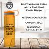 DISCOUNT PROMOS Custom Wide Mouth Water Bottles 26 oz. Set of 10, Personalized Bulk Pack - BPA Free, Great for Gym, Camping, Backpacking, School - Orange view 4