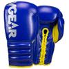 Revgear S4 Sentinel Lace Pro Leather Gel Boxing Gloves | Ridged Wrists for Protection | Multi-Layer Gel Padding (Blue, 10 OZ) view 1
