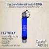DISCOUNT PROMOS 10 Sports Bottles with Twist Lid Set, 23 oz. - Customizable Text, Logo - Metallic Base, BPA Free - Blue view 2