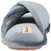 Dearfoams Women's Jules Shiny Velour Twist Vamp Slide Slipper, Flintstone, X-Large view 3