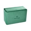 Hugger Mugger 4" Foam Yoga Block - Evergreen - strong and stable, beveled edges for comfort, most favored block size, helps with alignment and support in many poses view 1