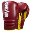 Revgear S4 Sentinel Lace Pro Leather Gel Boxing Gloves | Ridged Wrists for Protection | Multi-Layer Gel Padding (Red, 8 OZ) view 1