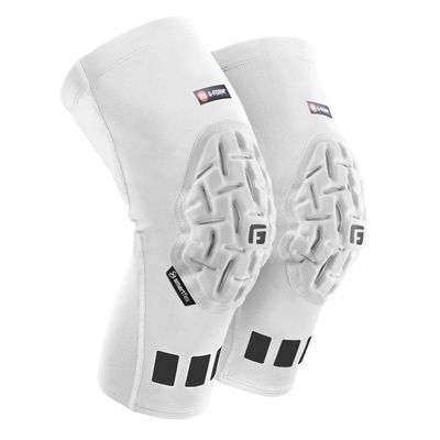 G-Form Pro Padded Compression Knee Sleeves  Compression Padded Knee Sleeves for Basketball, Volleyball, and Handball & Other Team Sports - Sports Gear - White, Adult Medium