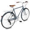 MICARGI ROASCA V7 Men 700C City Bike 7 Speed Commuter Adults Bicycle with Luggage Carrier, Hi-Ten Steel Frame, Lightweight Comfort Commuter, Beach Cruiser, Road Bike (53cm - Grey) view 2