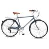MICARGI ROASCA V7 Men 700C City Bike 7 Speed Commuter Adults Bicycle with Luggage Carrier, Hi-Ten Steel Frame, Lightweight Comfort Commuter, Beach Cruiser, Road Bike (53cm - Grey) view 3