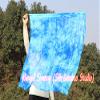 Winged Sirenny Silk Flag Poi with a Hard Rod, 40" rectangular Spinning Flowy Play Silk for Church Prophetic Worship Adoration Praise Dance (Blue Moon) view 3