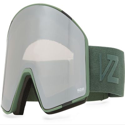 VonZipper Unisex Capsule Snow Sport Goggle - S.I.N. Green Frame | Wildlife Silver Chrome Lens