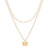 PAVOI 14K Gold Plated Pendant Necklaces Cute Butterfly Jewelry | 9.3x2.0x12mm Womens Necklaces | 925 Sterling Silver Jewelry for Women | Yellow Gold view 1