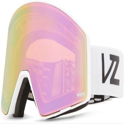 VonZipper Unisex Capsule Snow Sport Goggle - White Frame | Wildlife Smoke Pink Chrome Lens