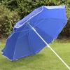 Camping Portable Outdoor 2-Seat Folding Chair with Removable Sun Umbrella Blue view 4