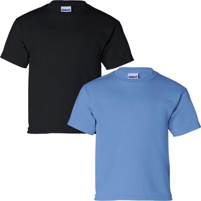 Gildan 2000B Youth Ultra CottonT-Shirt, 2-Pack MED-Black-Carolina